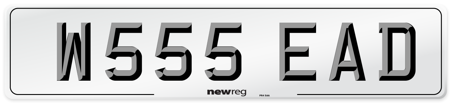 W555 EAD Number Plate from New Reg